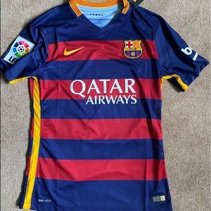 Men’s Authentic Barcelona Luis Suarez Jersey